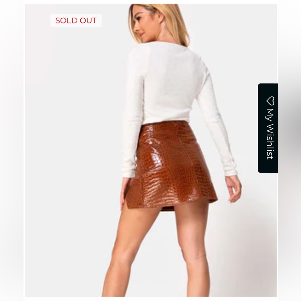 Motel brand mini skirt in brown